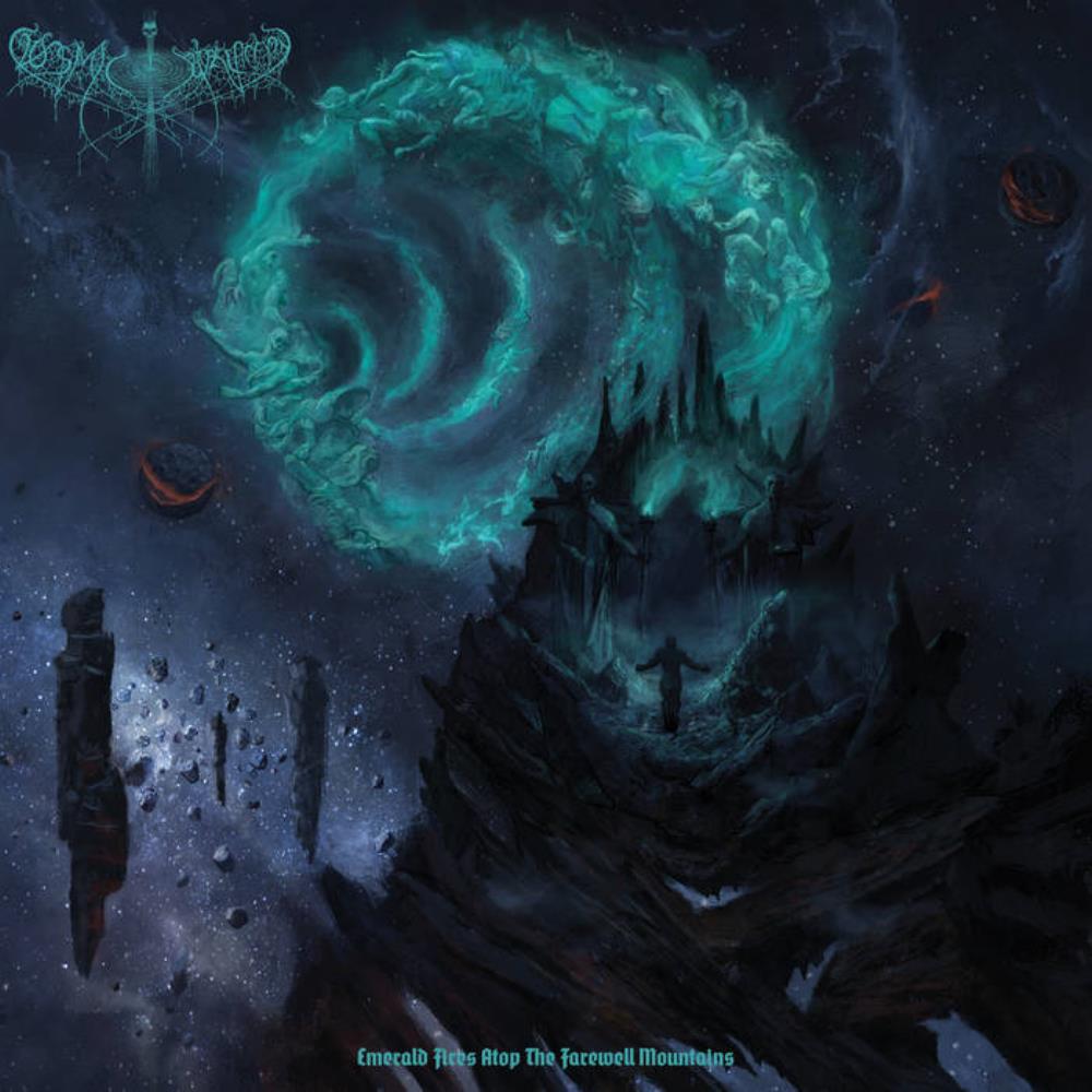 Cosmic Putrefaction Emerald Fires Atop the Farewell Mountains album cover